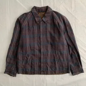 1980s CDGH Earth Tone Plaid Work Blouson - Size L