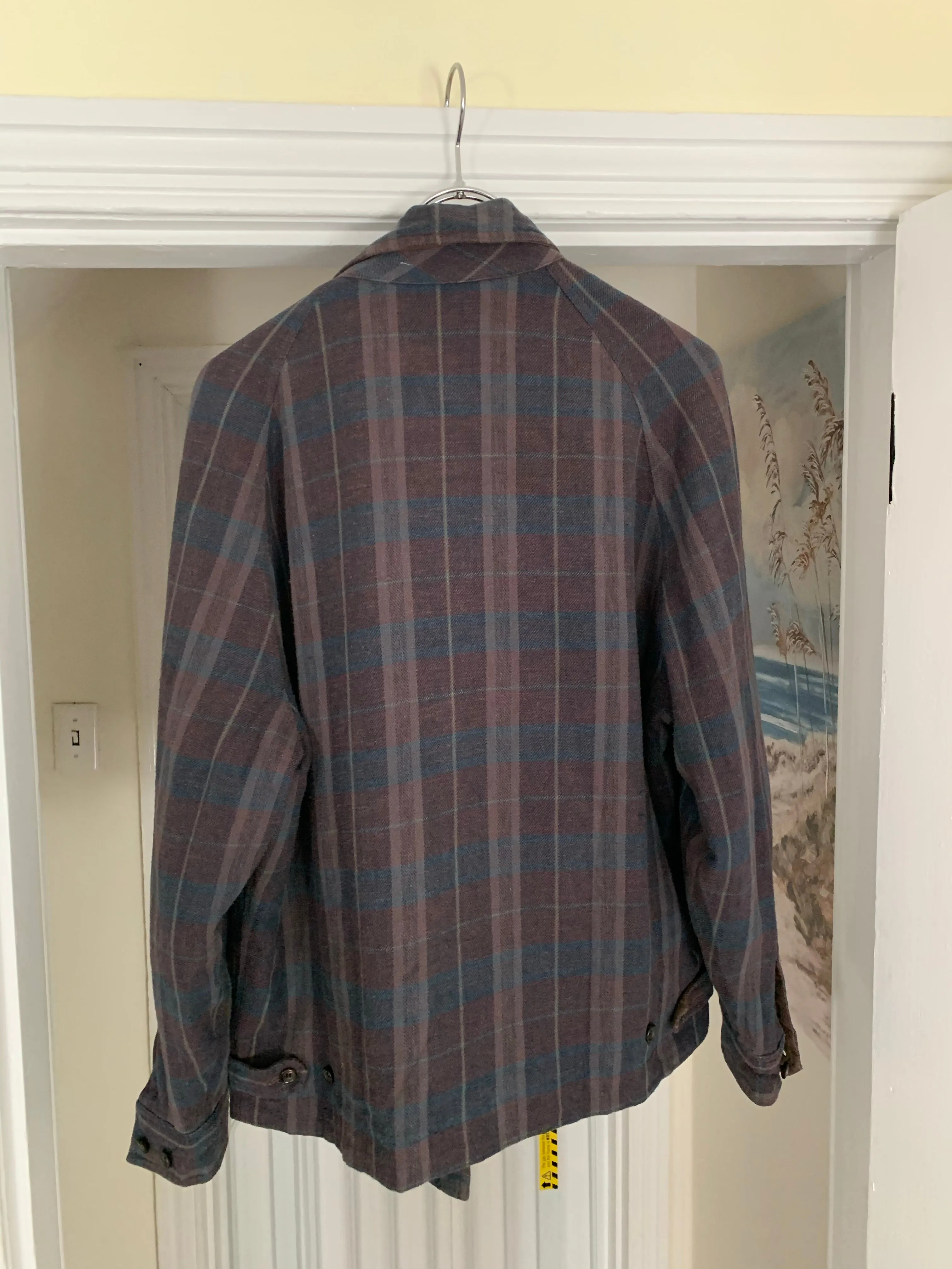 1980s CDGH Earth Tone Plaid Work Blouson - Size L