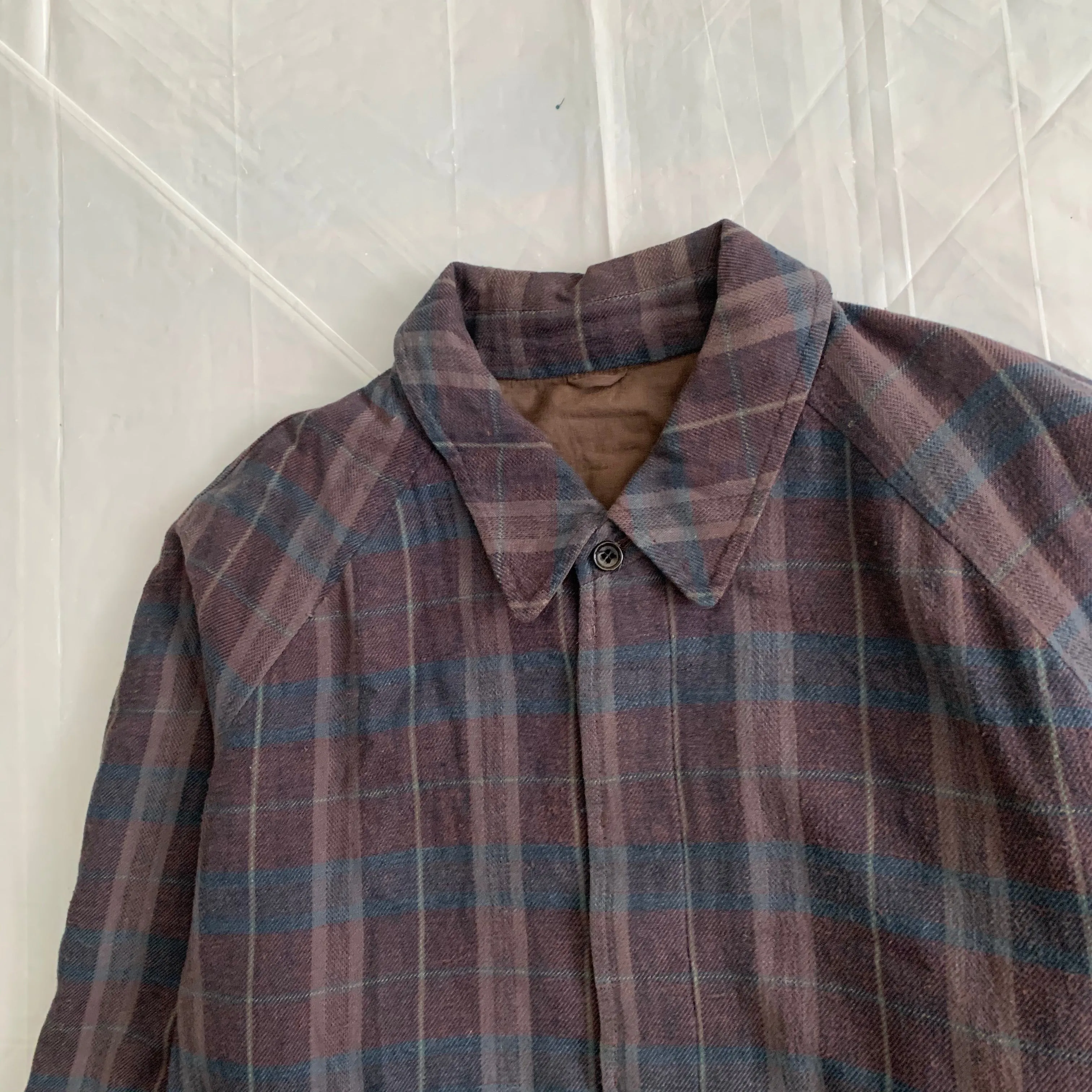 1980s CDGH Earth Tone Plaid Work Blouson - Size L