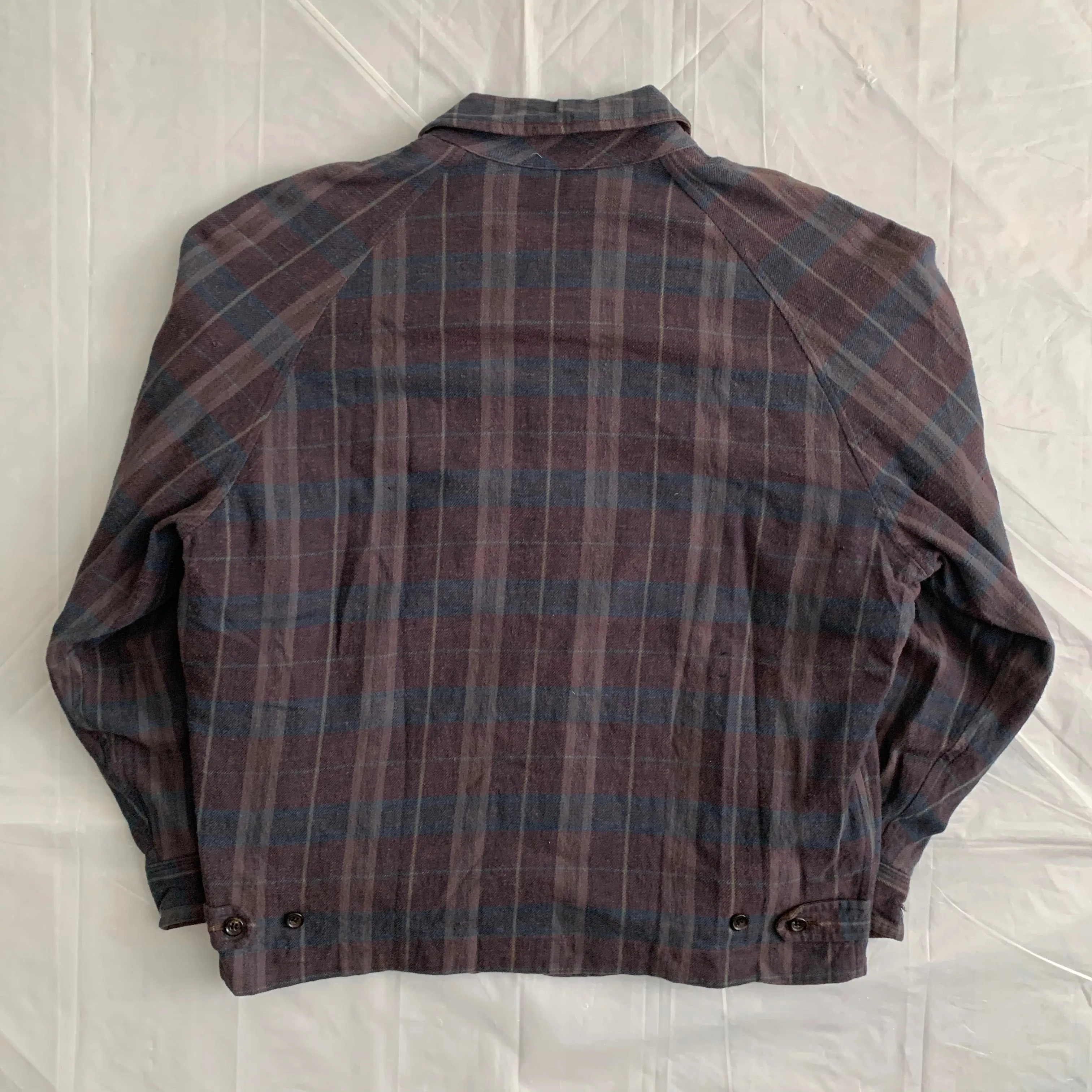 1980s CDGH Earth Tone Plaid Work Blouson - Size L