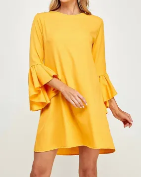 2 Hearts Apparel - Bell Sleeve Shift Dress