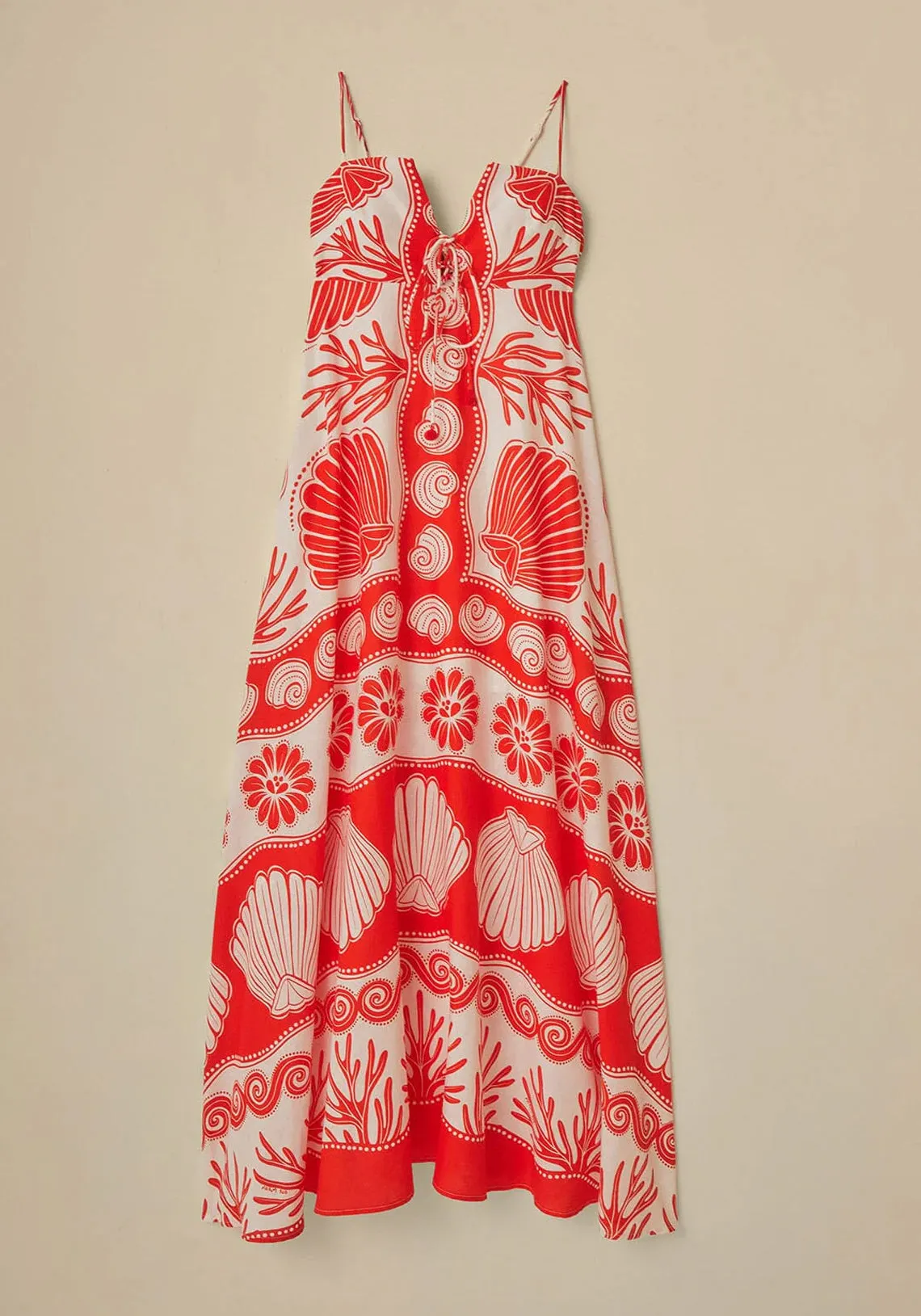 AINIKA SHELL WHITE MAXI DRESS