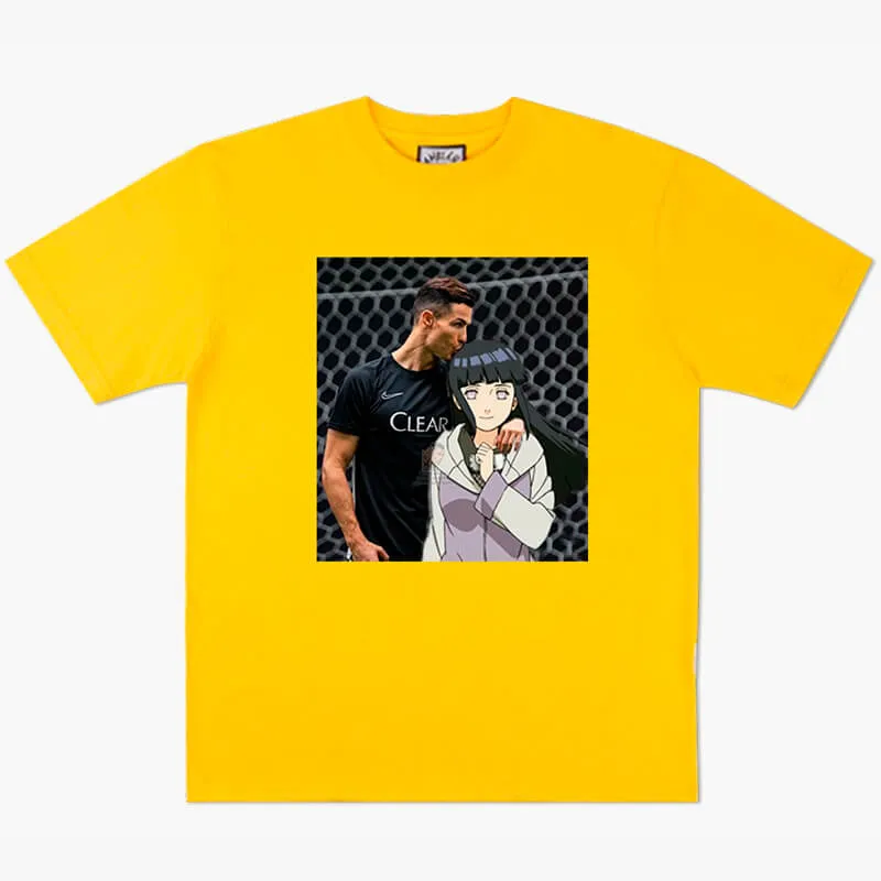 Animecore Cristiano Ronaldo and Hinata Naruto T-Shirt