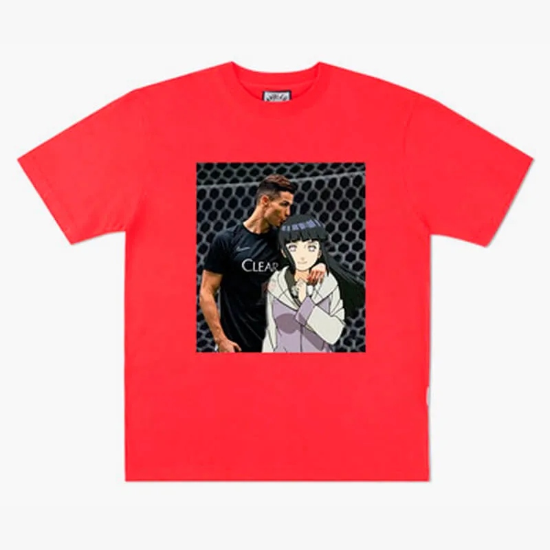 Animecore Cristiano Ronaldo and Hinata Naruto T-Shirt