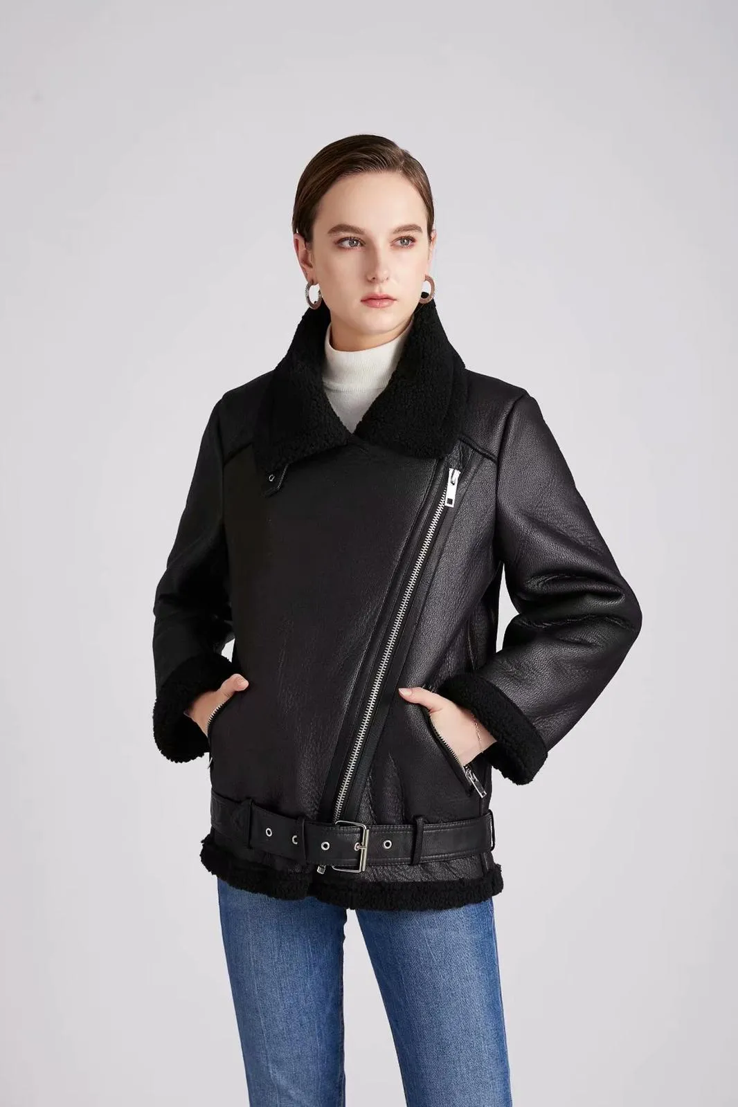 BLACK BIKER JACKET