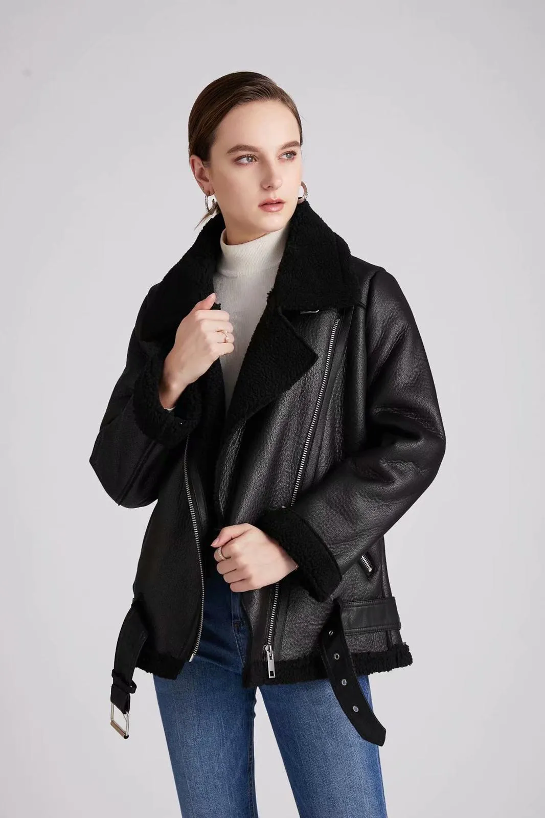 BLACK BIKER JACKET