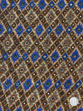 Brown Sequin & Beads On Silk Chiffon JEC-083-4 Fabric