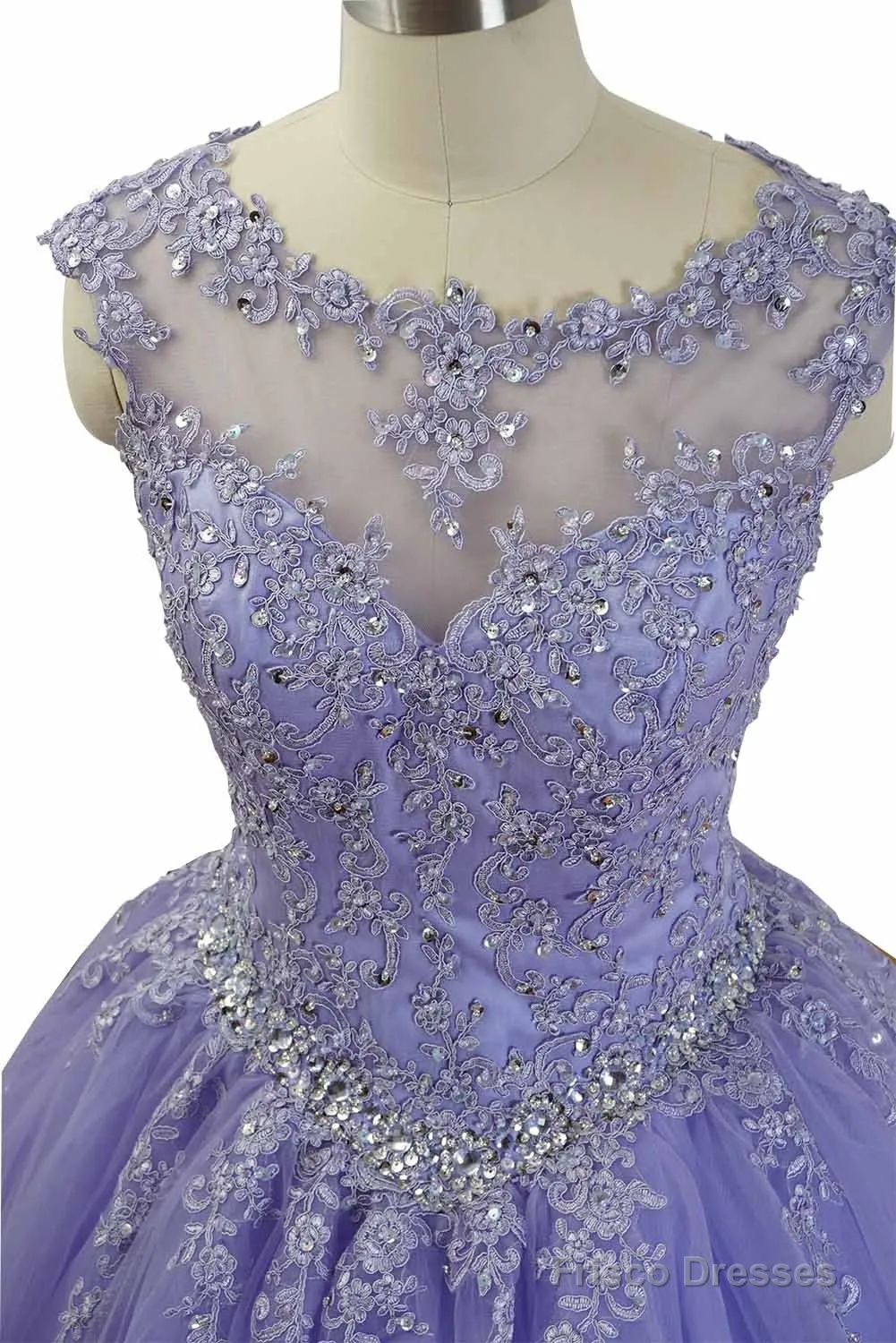 Gorgeous Quinceanera Dresses With Applique And Beadings, Purple Formal Gowns