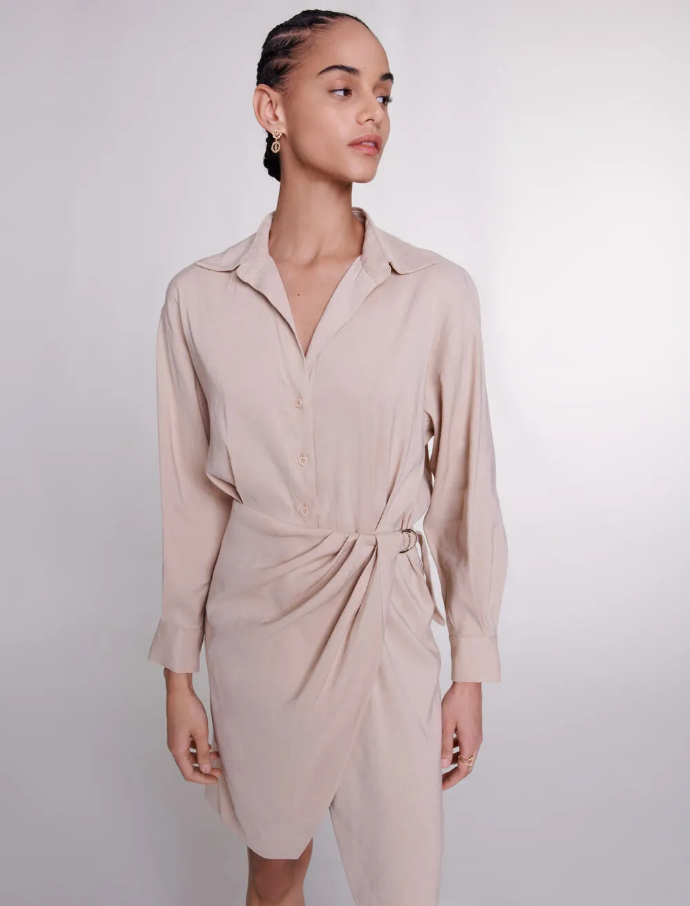 Linen midi dress