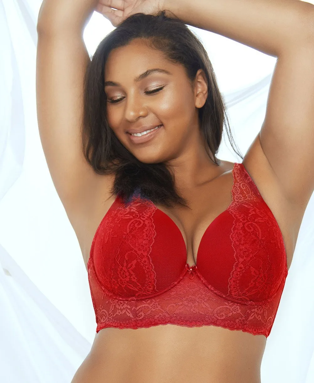 Parfait Sandrine Longline Plunge Bra - Racing Red