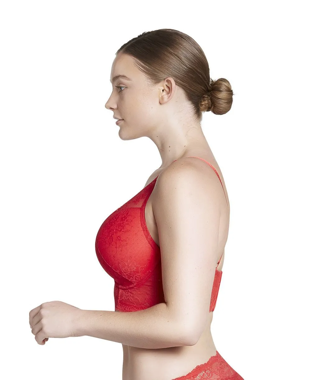 Parfait Sandrine Longline Plunge Bra - Racing Red