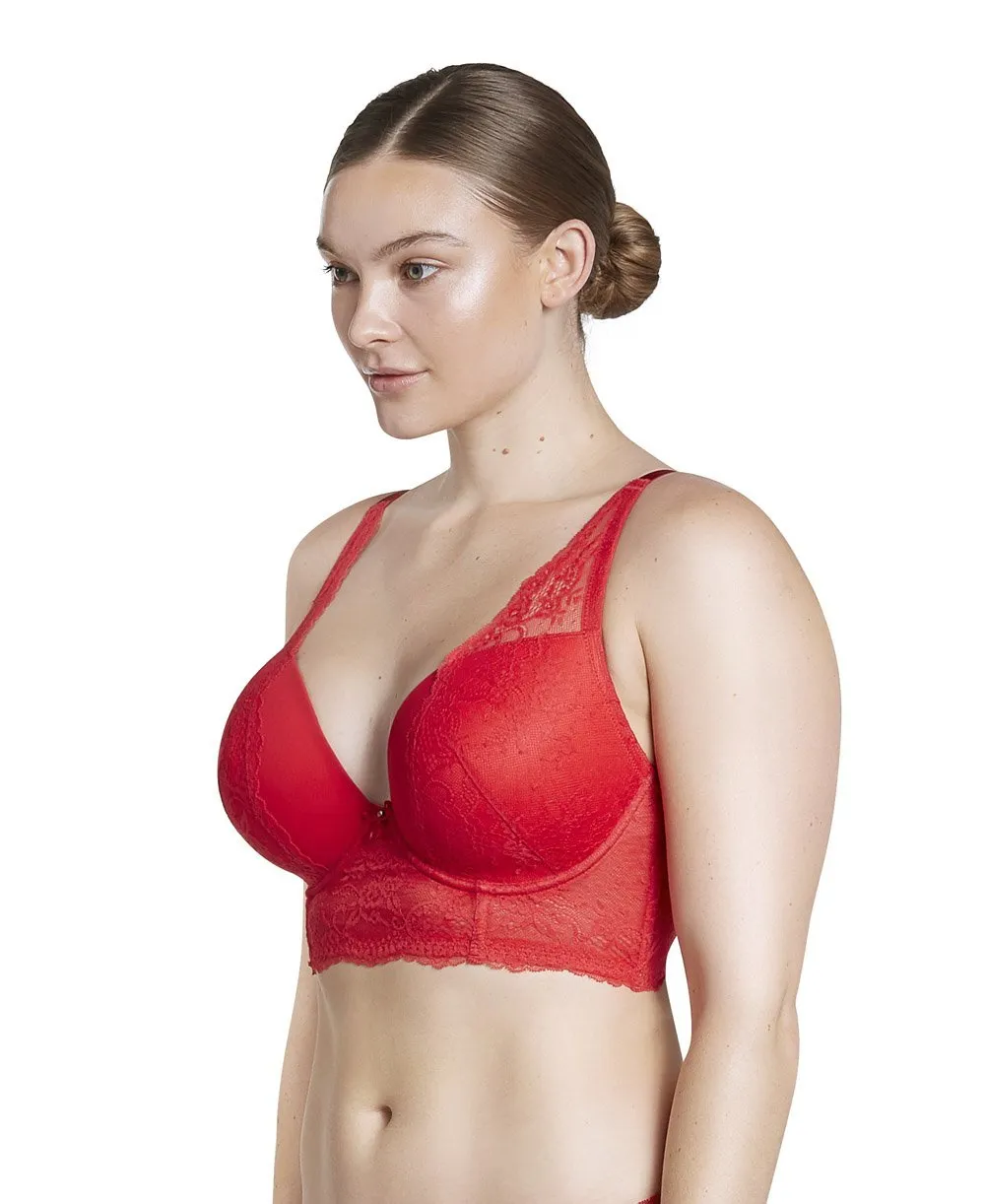 Parfait Sandrine Longline Plunge Bra - Racing Red