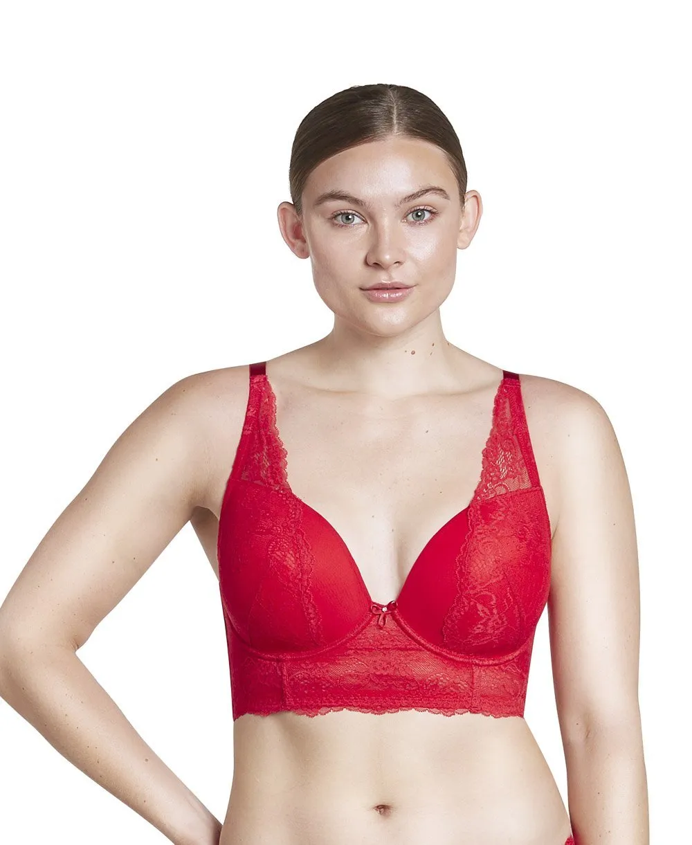 Parfait Sandrine Longline Plunge Bra - Racing Red