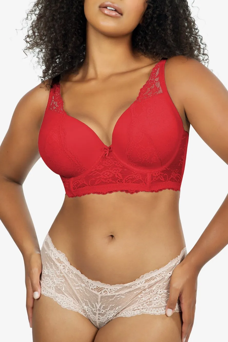 Parfait Sandrine Longline Plunge Bra - Racing Red