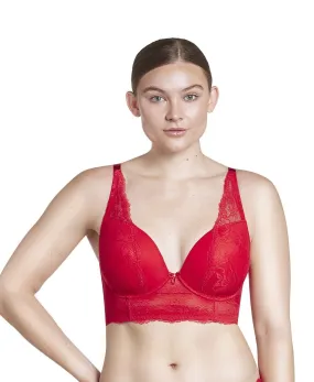 Parfait Sandrine Longline Plunge Bra - Racing Red