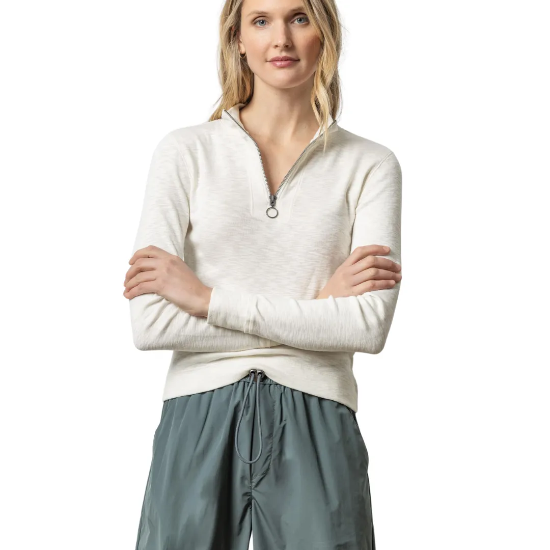 Zip Front Mock Neck Top
